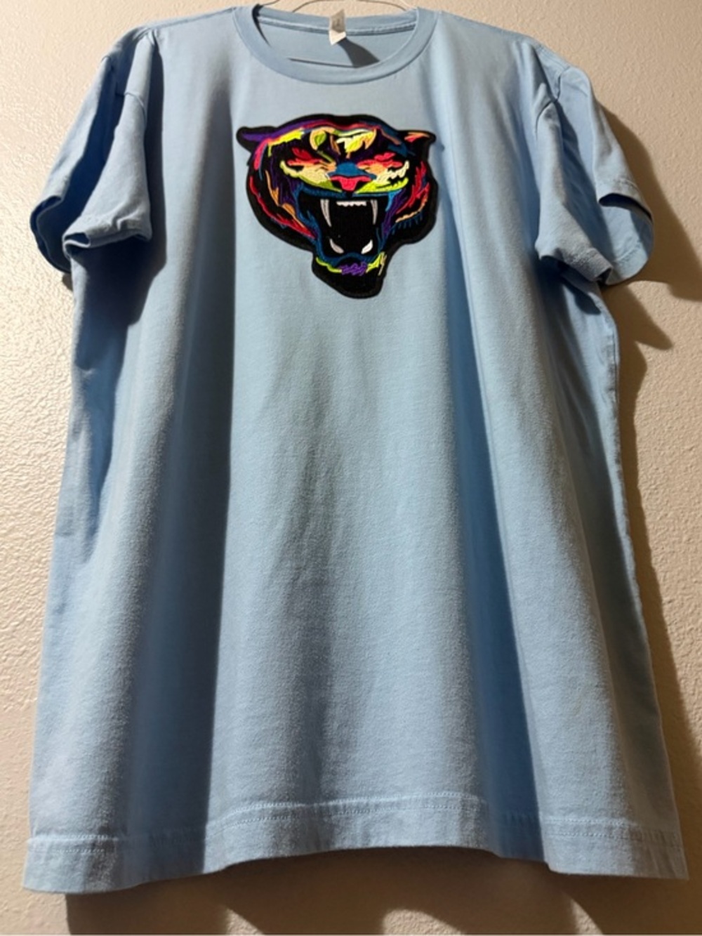 American Apparel Light Blue BEAST T-Shirt Size XL